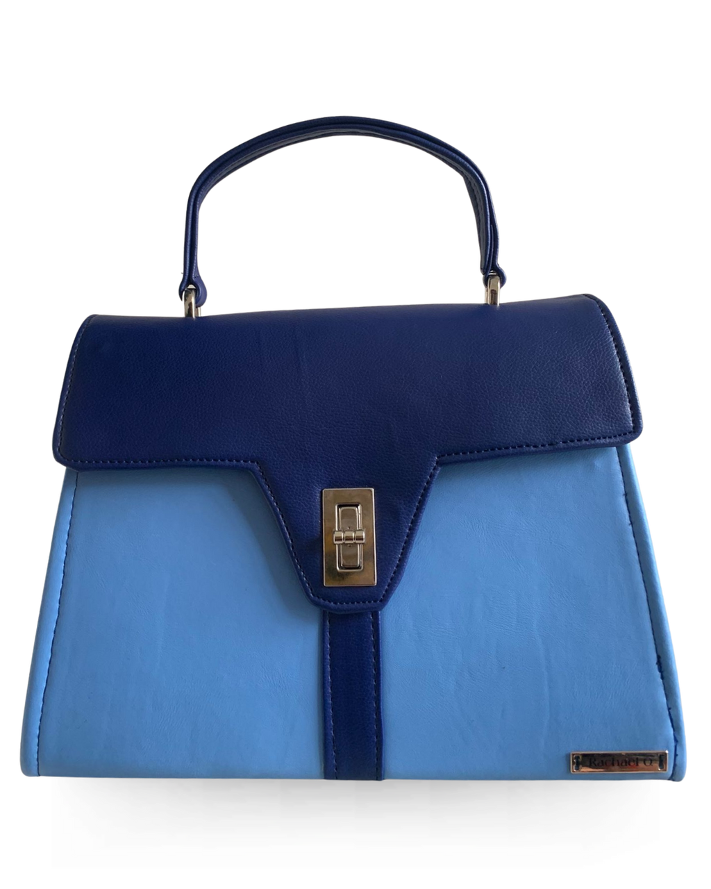 The Verona Top Handle Leather Bag (Blue Bag)
