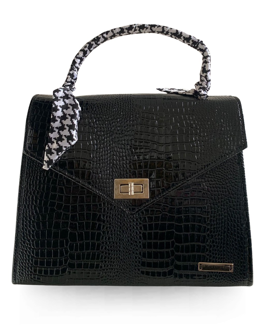 The Verona Top Handle Leather Bag (Black Bag)