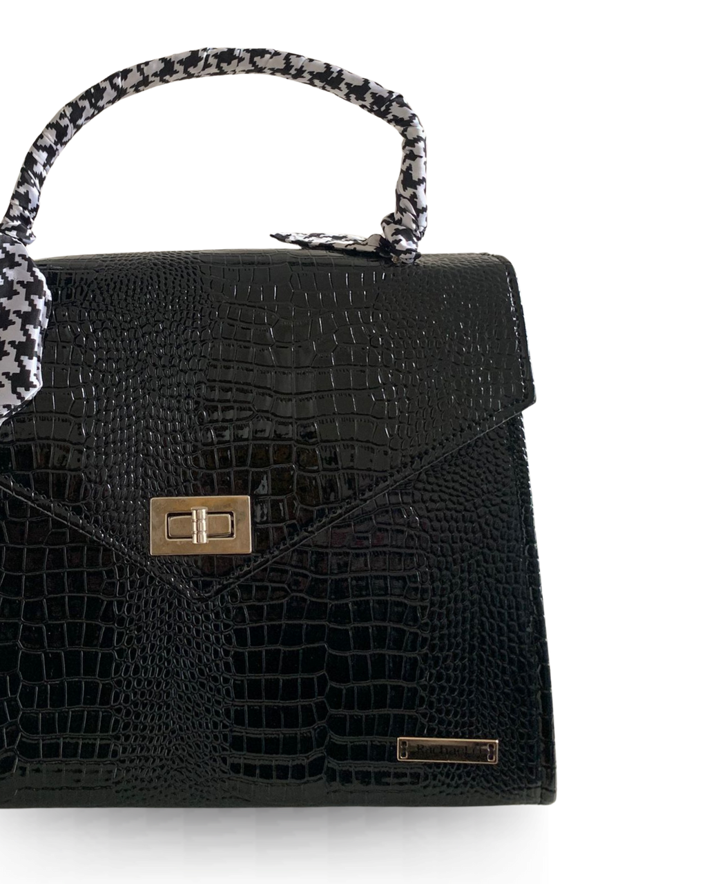 The Verona Top Handle Leather Bag (Black Bag)