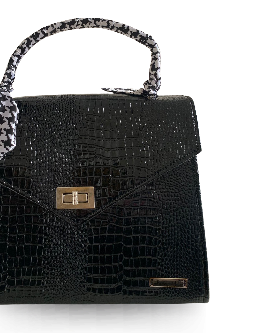 The Verona Top Handle Leather Bag (Black Bag)
