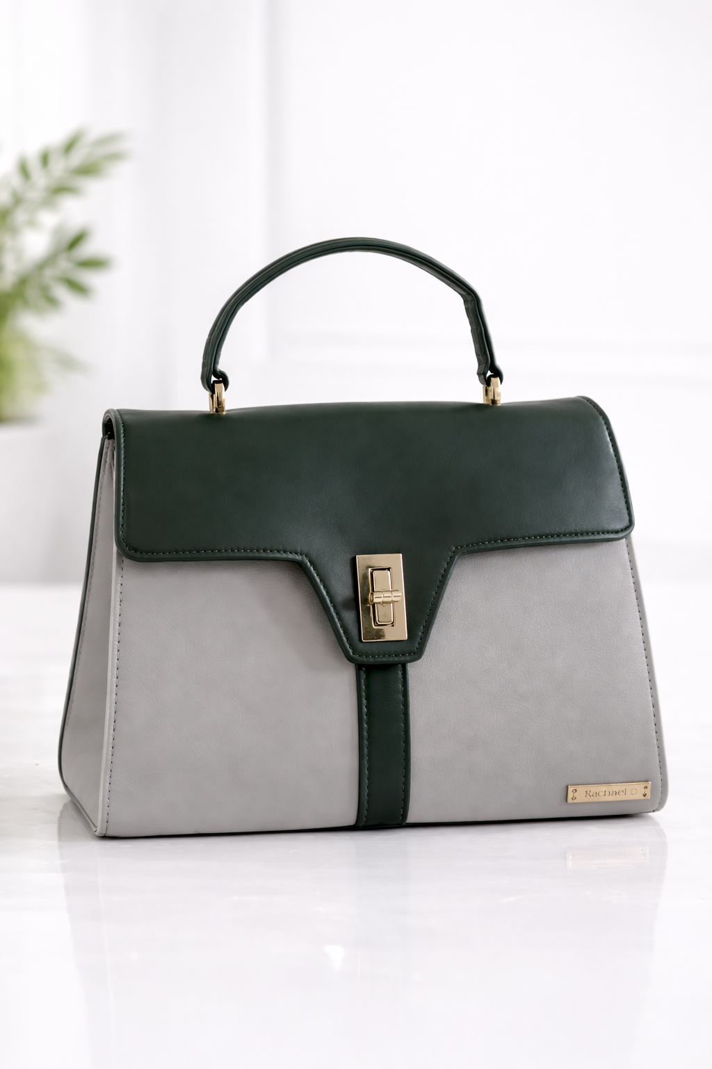The Verona Top Handle Leather Bag (Green Bag)