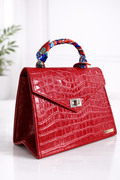 The Verona Top Handle Leather Bag (Red Bag)